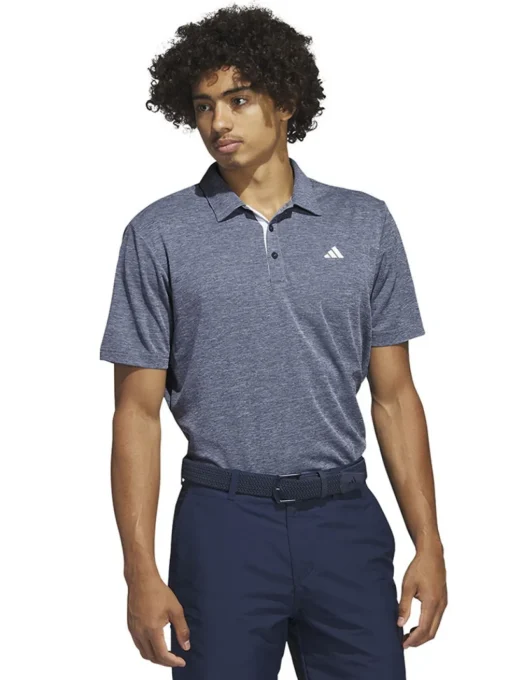 Adidas Drive Heather Polo Shirt - Collegiate Navy