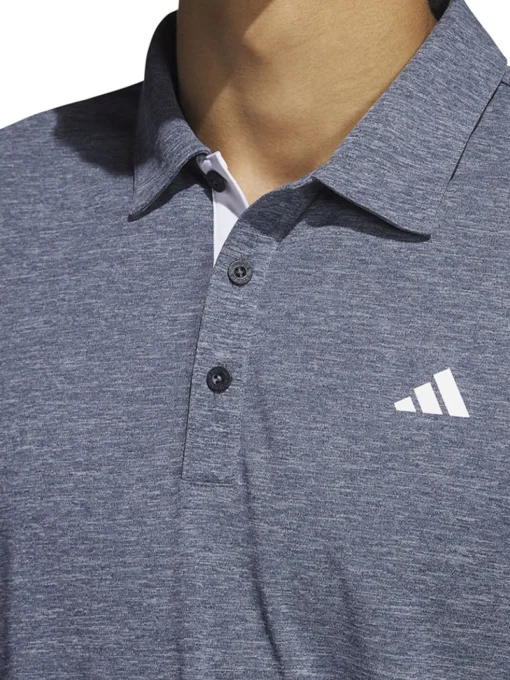 Adidas Drive Heather Polo Shirt - Collegiate Navy