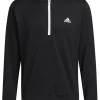 Adidas Quarter-Zip Pullover - Black/White