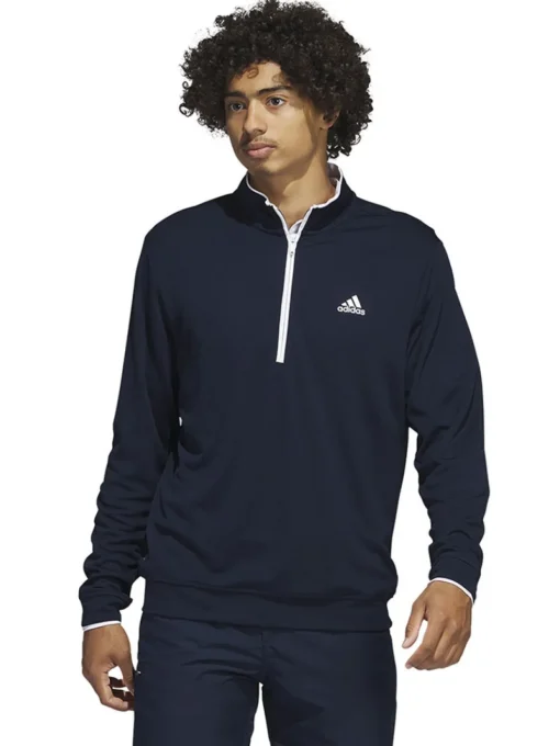Adidas Quarter-Zip Pullover - Collegiate Navy/White
