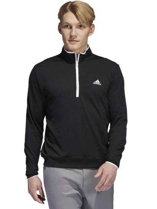 Adidas Quarter-Zip Pullover - Black/White
