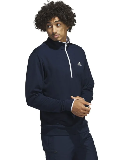 Adidas Quarter-Zip Pullover - Collegiate Navy/White