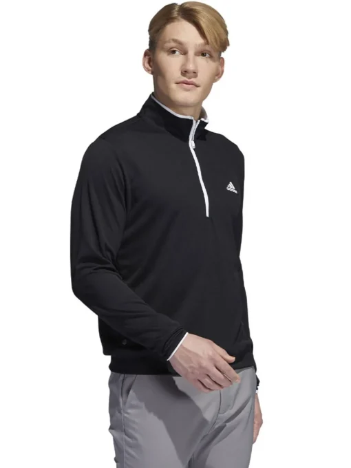 Adidas Quarter-Zip Pullover - Black/White