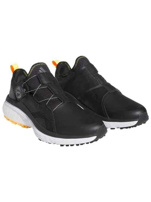 Adidas Solarmotion Boa Golf Shoes - Core Black/Dark Silver Met./Solar Gold