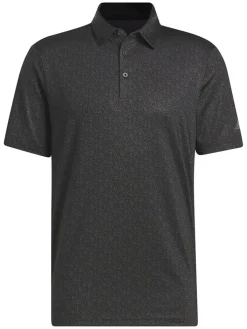 Adidas Ultimate365 Allover Print Golf Polo Shirt - Black