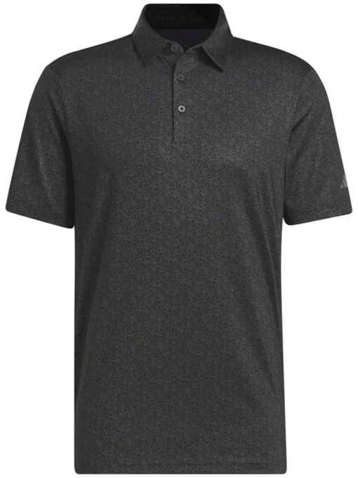 Adidas Ultimate365 Allover Print Golf Polo Shirt - Black