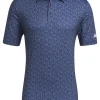 Adidas Ultimate365 Allover Print Golf Polo Shirt - Collegiate Navy