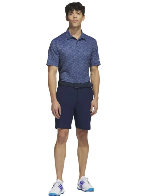 Adidas Ultimate365 Allover Print Golf Polo Shirt - Collegiate Navy