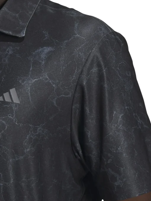 Adidas Ultimate365 Print Polo Shirt - Black