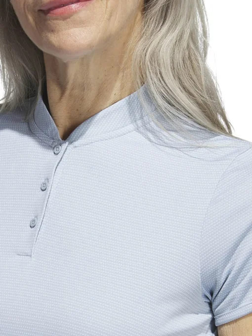 Adidas Women'S Essentials Dot Polo Shirt - Wonder Blue/White