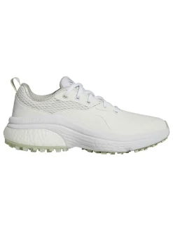 Adidas Women'S Solarmotion Golf Shoes - Ftwr White/Silver Metallic/Linen Green