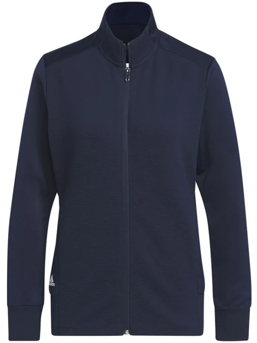Adidas Women'S Textured Full-Zip Jacket - Collegiate Navy