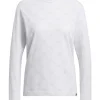 Adidas Women'S Ultimate365 Tour Monogram Mock Neck Long-Sleeve Top - White