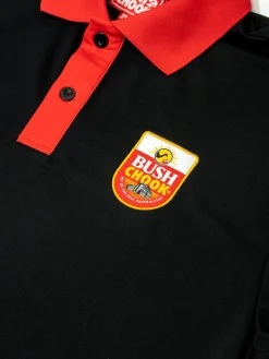 Bush Chook Shield Polo - Black
