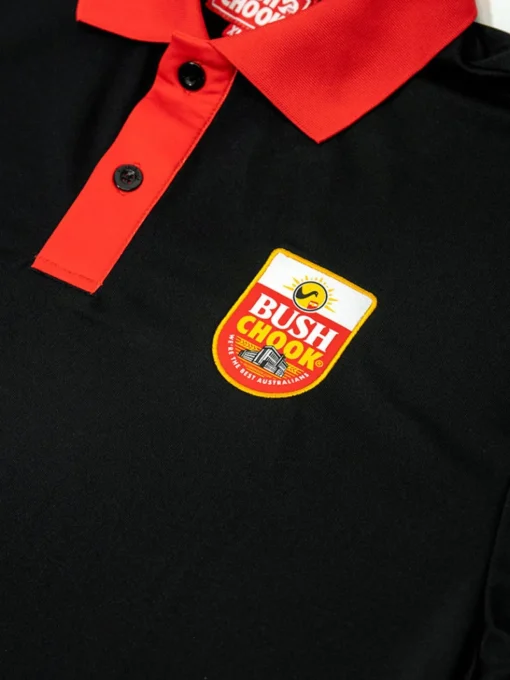 Bush Chook Shield Polo - Black
