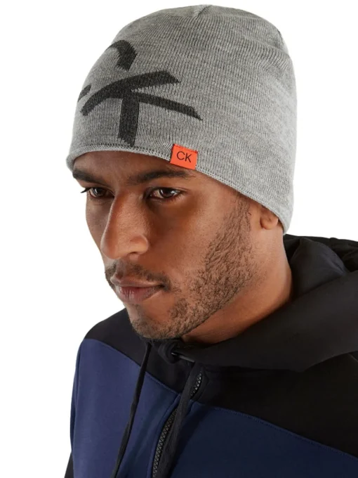 Calvin Klein Large Monogram Reversible Beanie