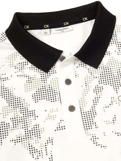Calvin Klein Nashua Printed Polo - White/Black