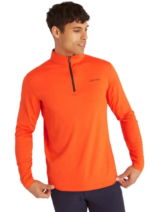 Calvin Klein Newport Half Zip - Spicy Orange