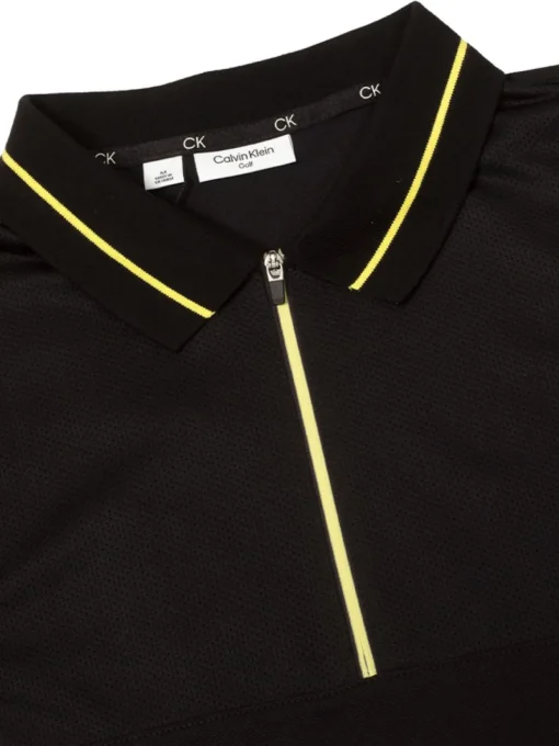 Calvin Klein Whitman Zipped Polo - Black