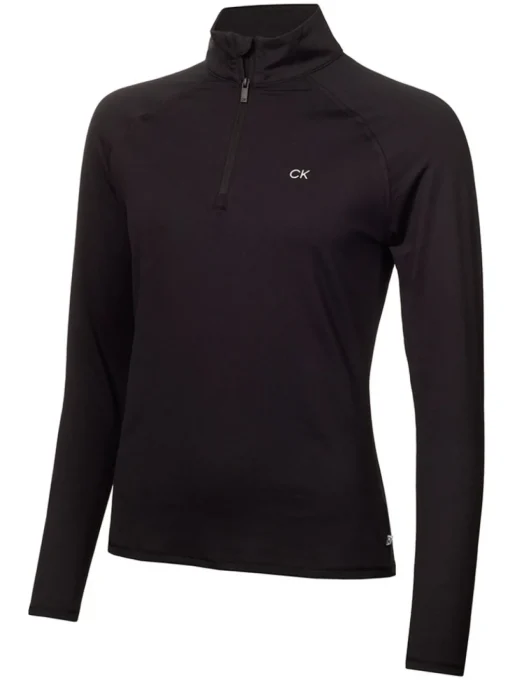 Calvin Klein Women'S Bolina 1/4-Zip Mid-Layer - Black