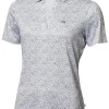 Calvin Klein Women'S Crackle Polo - White/Navy