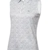 Calvin Klein Women'S Crackle Sleeveless Polo - White/Navy