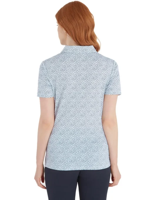 Calvin Klein Women'S Crackle Polo - White/Navy