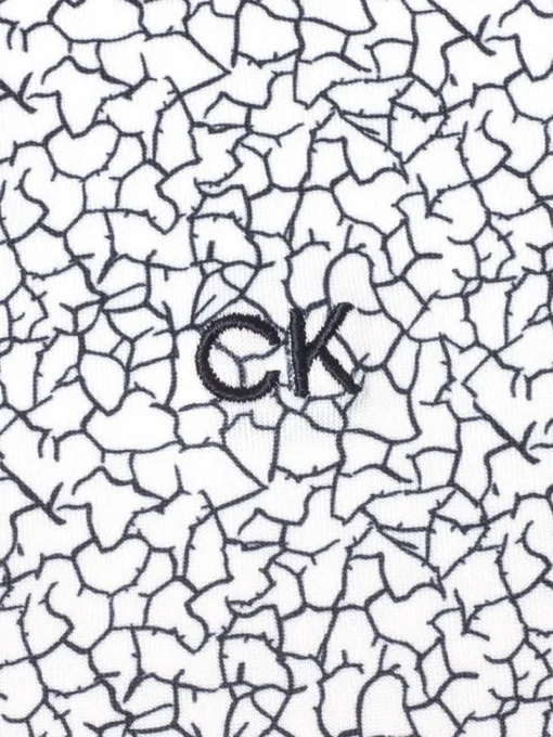 Calvin Klein Women'S Crackle Polo - White/Navy