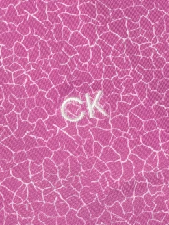 Calvin Klein Women'S Crackle Sleeveless Polo - Orchid/White
