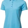 Calvin Klein Women'S Performance Cotton Pique Polo - Heritage Blue