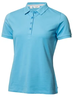 Calvin Klein Women'S Performance Cotton Pique Polo - Heritage Blue