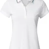 Daily Sports W Candy Cap Sleeve Polo Shirt - White