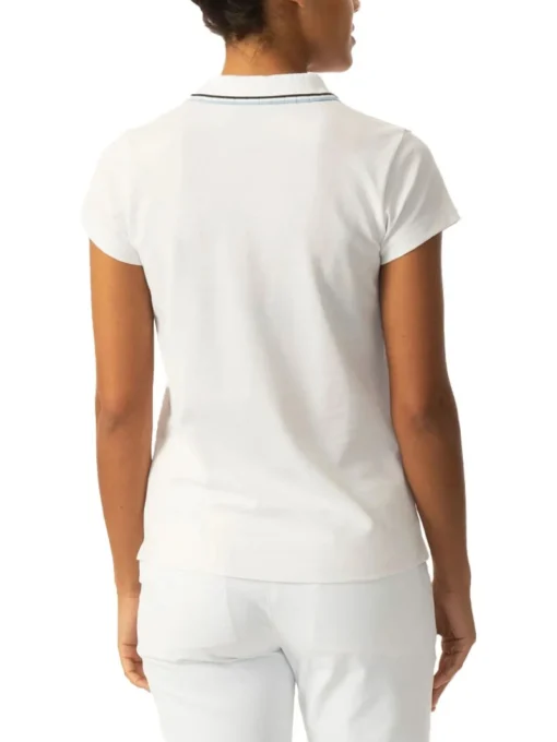 Daily Sports W Candy Cap Sleeve Polo Shirt - White