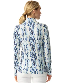 Daily Sports W Marble Long Sleeve Polo - Marble