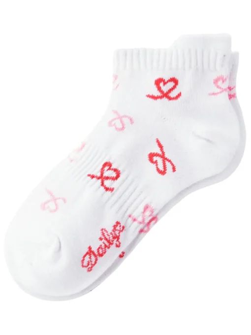 Daily Sports Women'S Heart Sock 3 Pack - White