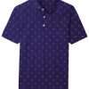 Footjoy Junior Golf Print Polo - Navy