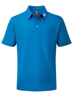Footjoy Junior Solid Pique Polo - Cobalt