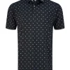 Footjoy Lisle Paisey Print Golf Shirt (Athletic Fit) - Black/Charcoal