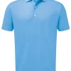 Footjoy Stretch Pique Golf Shirt - Lagoon