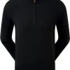 Footjoy Wool Blend 1/2 Zip Pullover - Black