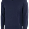 Galvin Green Carl V-Neck Sweater - Navy Melange