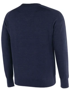 Galvin Green Carl V-Neck Sweater - Navy Melange