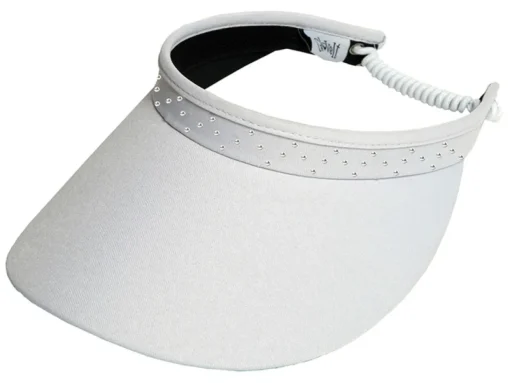 Glove It Bling Crystal Coil Visor - White