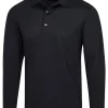 Greg Norman Freedom Long Sleeve Polo - Black