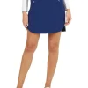 Ibkul Solid Straight Skort (17.5") - Navy