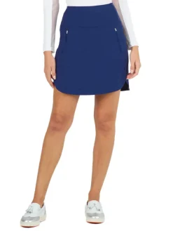 Ibkul Solid Straight Skort (17.5") - Navy