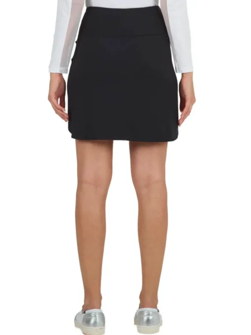 Ibkul Solid Straight Skort (17.5") - Black