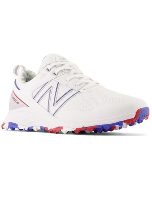 New Balance Fresh Foam Contend Sl (2E) Golf Shoes - White/Blue/Red