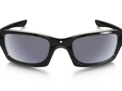 Oakley Fives Squared Sunglasses - Polished Black W/ Grey