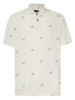 Oakley Rc Micro Shade Print Golf Polo Shirt - Golf Pattern Arctic White